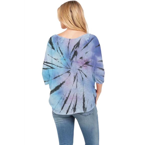 NEW PHIL LOVE starburst tie dye knit top - plus in multi - Picture 3 of 3